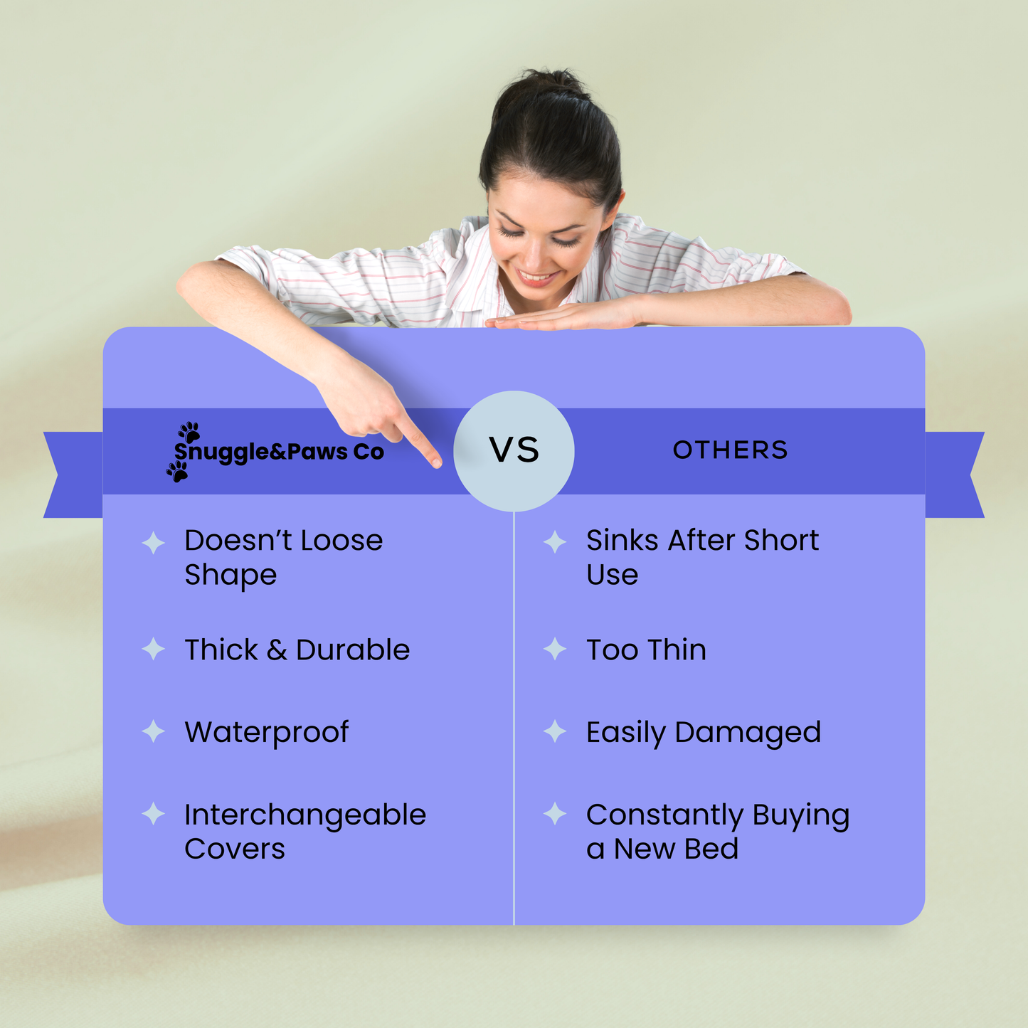 Snuggle&PawsCo - Orthopaedic Dog Bed 50% OFF Freebie Cooling Mat